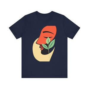 Abstract One Line Face Abstract Art T-Shirt, Abstract Art Tee, Modern Art Gift image 12