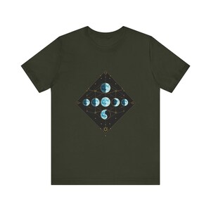 T-Shirt mit Mondphasen-Motiven, himmlisch-mystisches Geschenk Bild 3