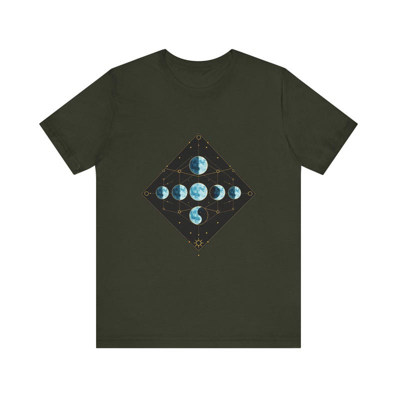 T-Shirt mit Mondphasen-Motiven, himmlisch-mystisches Geschenk Bild 3