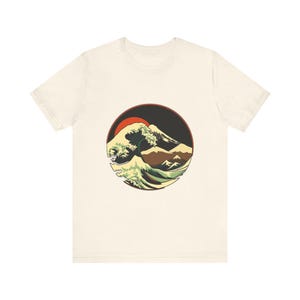 T-Shirt mit Motiv der Großen Welle (Ukiyo-e-Stil), japanisches Kunst-T-Shirt, Geschenkidee für japanische Kunst Bild 4