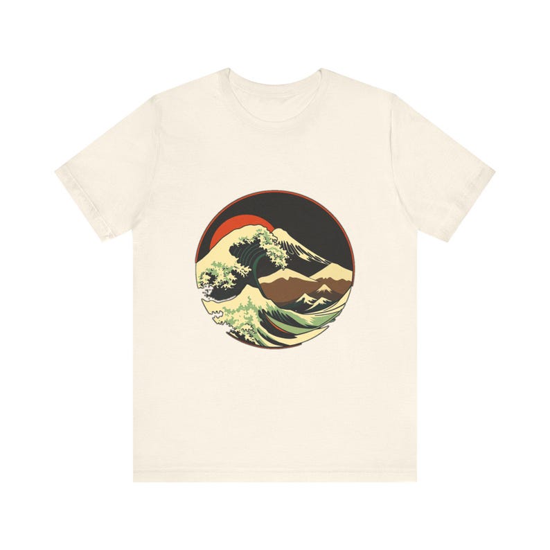 T-Shirt mit Motiv der Großen Welle (Ukiyo-e-Stil), japanisches Kunst-T-Shirt, Geschenkidee für japanische Kunst Bild 4