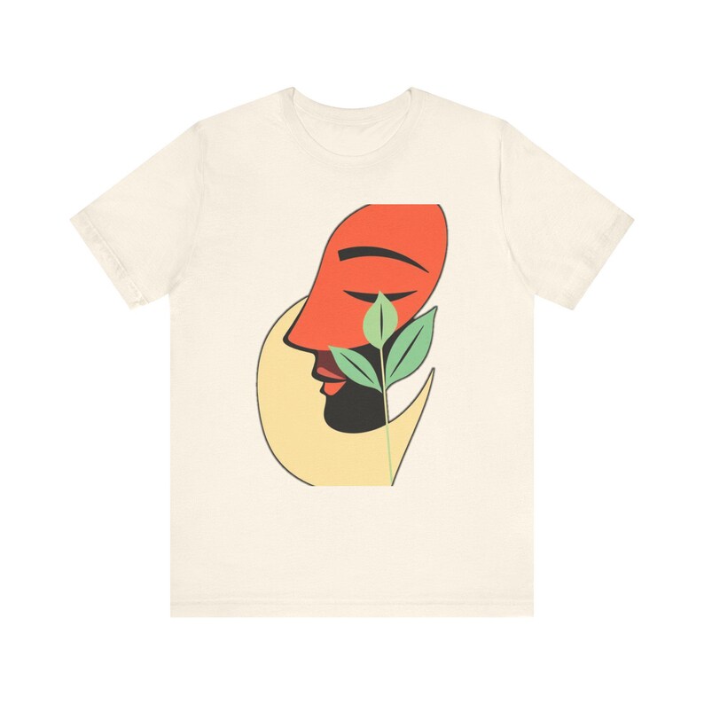 Abstract One Line Face Abstract Art T-Shirt, Abstract Art Tee, Modern Art Gift image 4