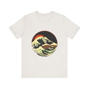 T-Shirt mit Motiv der Großen Welle (Ukiyo-e-Stil), japanisches Kunst-T-Shirt, Geschenkidee für japanische Kunst Bild 6