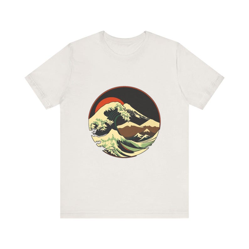 T-Shirt mit Motiv der Großen Welle (Ukiyo-e-Stil), japanisches Kunst-T-Shirt, Geschenkidee für japanische Kunst Bild 6
