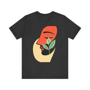 Abstract One Line Face Abstract Art T-Shirt, Abstract Art Tee, Modern Art Gift image 11