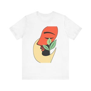 Abstract One Line Face Abstract Art T-Shirt, Abstract Art Tee, Modern Art Gift image 1