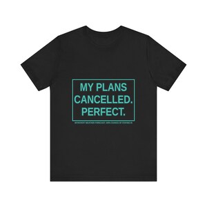 Rolig introvert t-shirt: Mina planer inställda, antisocial humor t-shirt bild 3