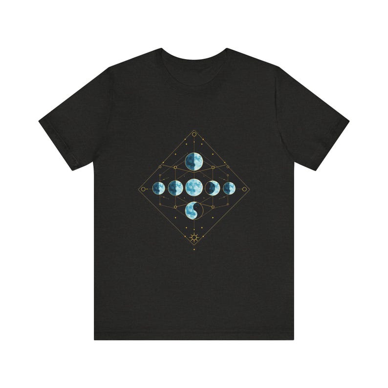 T-Shirt mit Mondphasen-Motiven, himmlisch-mystisches Geschenk Bild 2