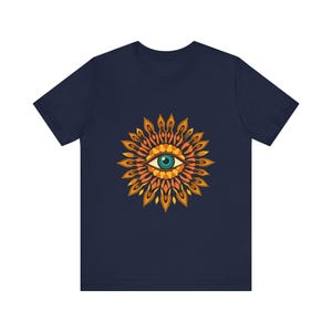 Psychedelic Eye Surrounded By Psychedelic 70s Retro T-Shirt, Psychedelic 70s Tee, Groovy Hippie Gift image 12