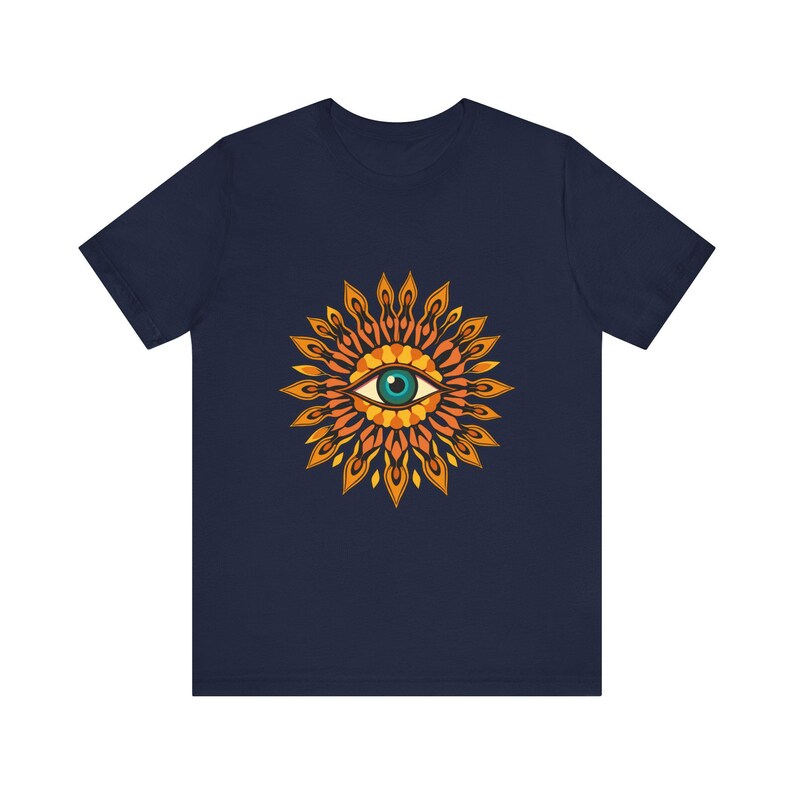 Psychedelic Eye Surrounded By Psychedelic 70s Retro T-Shirt, Psychedelic 70s Tee, Groovy Hippie Gift image 12