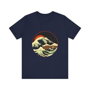 T-Shirt mit Motiv der Großen Welle (Ukiyo-e-Stil), japanisches Kunst-T-Shirt, Geschenkidee für japanische Kunst Bild 12