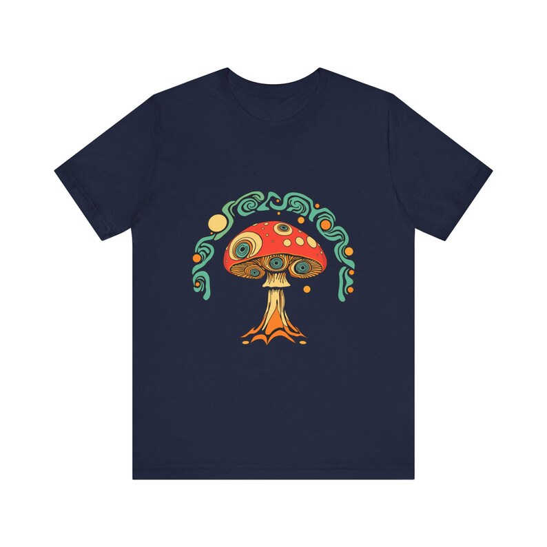 Psychedelisches 70er-Jahre-Retro-T-Shirt mit wirbelnden Pilzaugen, psychedelisches 70er-Jahre-T-Shirt, cooles Hippie-Geschenk Bild 12