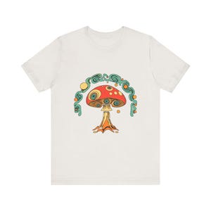 Psychedelisches 70er-Jahre-Retro-T-Shirt mit wirbelnden Pilzaugen, psychedelisches 70er-Jahre-T-Shirt, cooles Hippie-Geschenk Bild 6