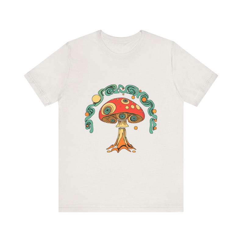 Psychedelisches 70er-Jahre-Retro-T-Shirt mit wirbelnden Pilzaugen, psychedelisches 70er-Jahre-T-Shirt, cooles Hippie-Geschenk Bild 6
