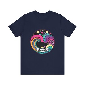Groovy Rainbow Waves Rolling Psychedelic 70s Retro T-Shirt, Psychedelic 70s Tee, Groovy Hippie Gift image 12