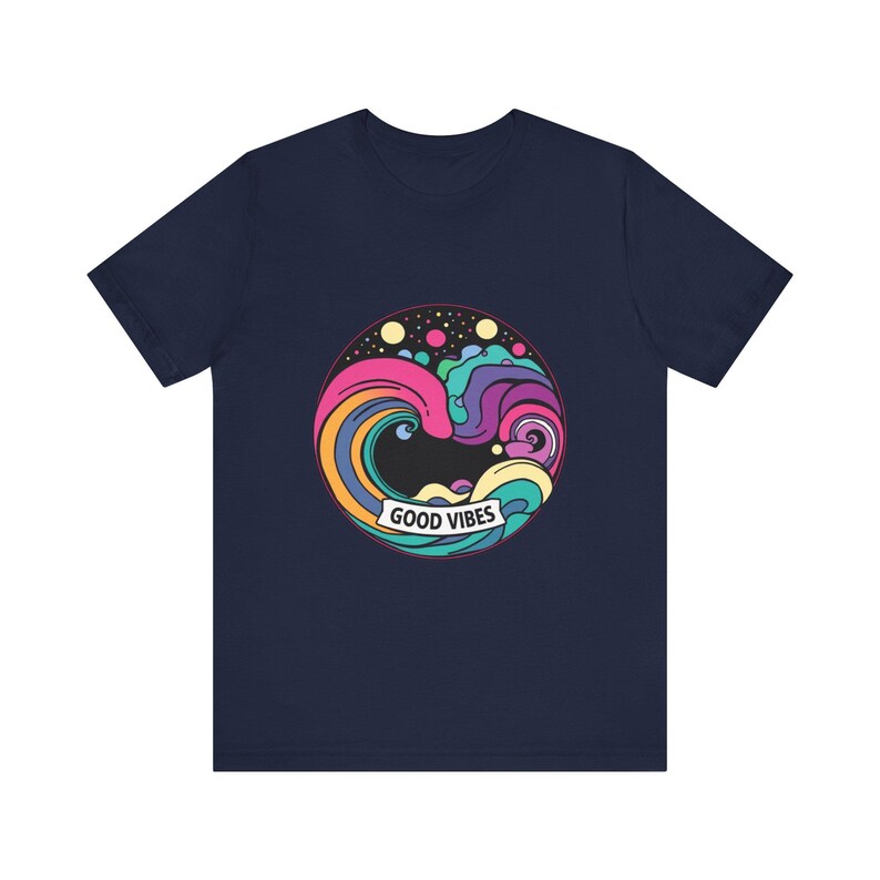 Groovy Rainbow Waves Rolling Psychedelic 70s Retro T-Shirt, Psychedelic 70s Tee, Groovy Hippie Gift image 12
