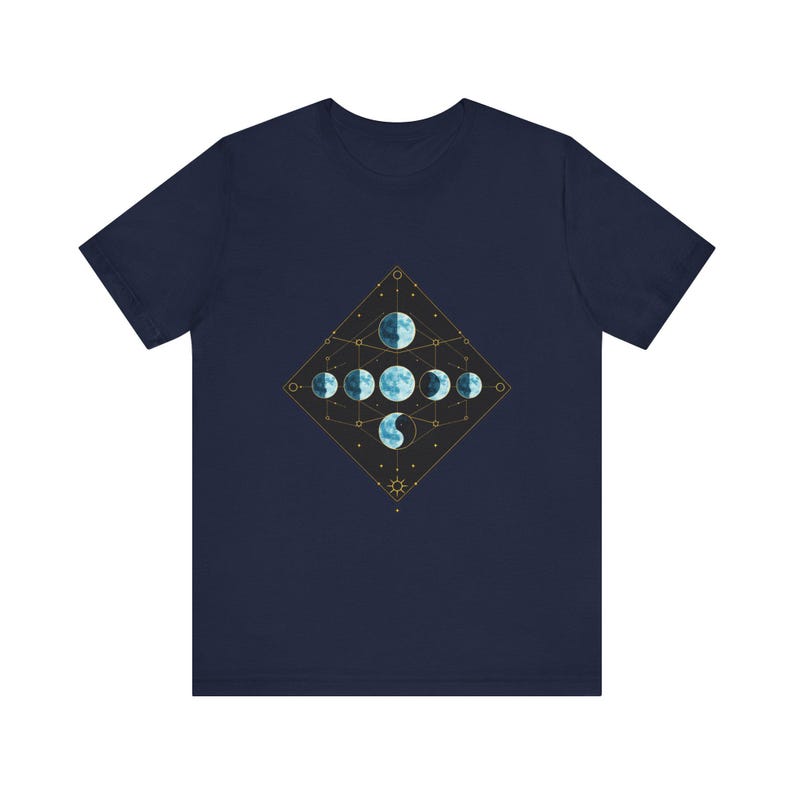 T-Shirt mit Mondphasen-Motiven, himmlisch-mystisches Geschenk Bild 6
