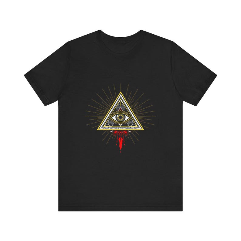 T-Shirt mit dem Motiv des allsehenden Auges – himmlische Mystik, mystisches Geschenk Bild 1