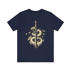 Orm lindad runt dolk Edgy Grunge T-shirt, Edgy Grunge Tee, Alt Streetwear-present bild 12