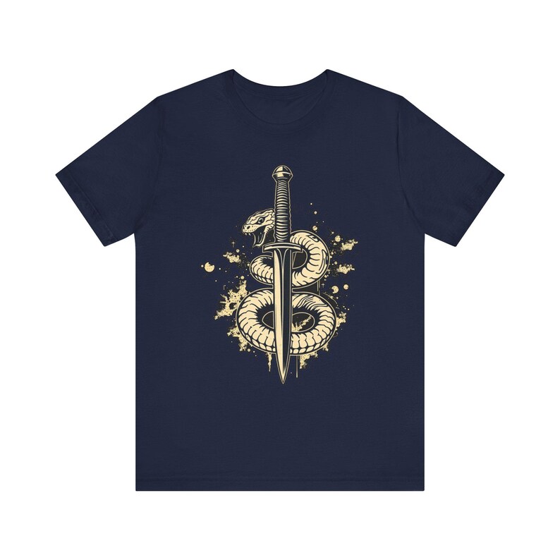 Orm lindad runt dolk Edgy Grunge T-shirt, Edgy Grunge Tee, Alt Streetwear-present bild 12