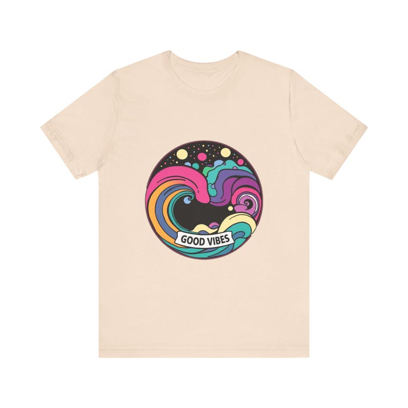 Groovy Rainbow Waves Rolling Psychedelic 70s Retro T-Shirt, Psychedelic 70s Tee, Groovy Hippie Gift image 5