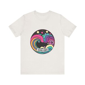 Groovy Rainbow Waves Rolling Psychedelic 70s Retro T-Shirt, Psychedelic 70s Tee, Groovy Hippie Gift image 6