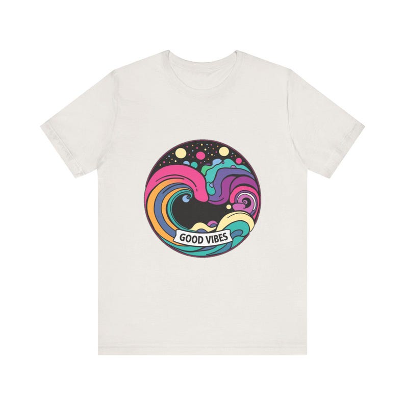 Groovy Rainbow Waves Rolling Psychedelic 70s Retro T-Shirt, Psychedelic 70s Tee, Groovy Hippie Gift image 6