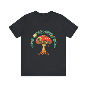 Psychedelisches 70er-Jahre-Retro-T-Shirt mit wirbelnden Pilzaugen, psychedelisches 70er-Jahre-T-Shirt, cooles Hippie-Geschenk Bild 9