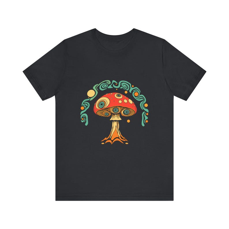 Psychedelisches 70er-Jahre-Retro-T-Shirt mit wirbelnden Pilzaugen, psychedelisches 70er-Jahre-T-Shirt, cooles Hippie-Geschenk Bild 9