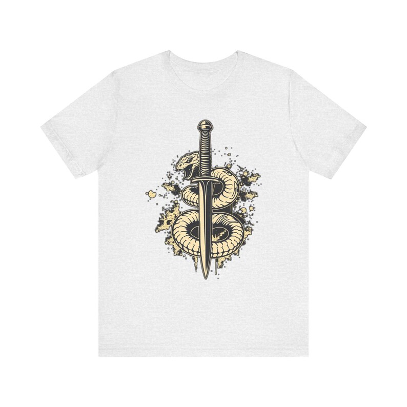 Orm lindad runt dolk Edgy Grunge T-shirt, Edgy Grunge Tee, Alt Streetwear-present bild 2