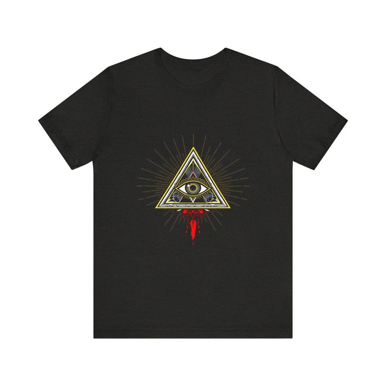T-Shirt mit dem Motiv des allsehenden Auges – himmlische Mystik, mystisches Geschenk Bild 2