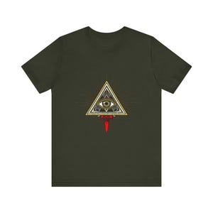 T-Shirt mit dem Motiv des allsehenden Auges – himmlische Mystik, mystisches Geschenk Bild 3