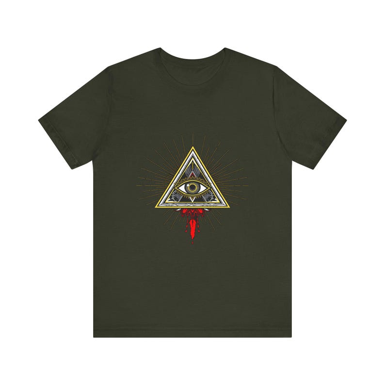 T-Shirt mit dem Motiv des allsehenden Auges – himmlische Mystik, mystisches Geschenk Bild 3