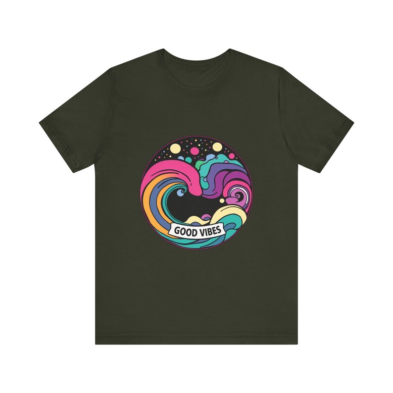 Groovy Rainbow Waves Rolling Psychedelic 70s Retro T-Shirt, Psychedelic 70s Tee, Groovy Hippie Gift image 8