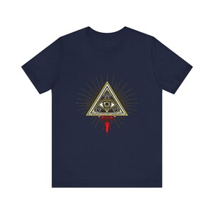 T-Shirt mit dem Motiv des allsehenden Auges – himmlische Mystik, mystisches Geschenk Bild 6