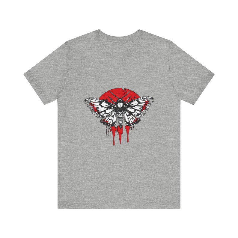 T-Shirt mit Mottenschädel-Flügeln im Grunge-Stil, trendiges Grunge-Shirt, alternatives Streetwear-Geschenk Bild 10