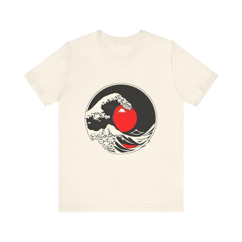 Great Cresting Wave Mount Japanese Ukiyo-e T-Shirt, Japanese Art Tee, Japanese Art Gift image 4