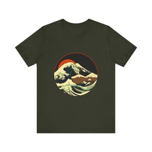 T-Shirt mit Motiv der Großen Welle (Ukiyo-e-Stil), japanisches Kunst-T-Shirt, Geschenkidee für japanische Kunst Bild 8