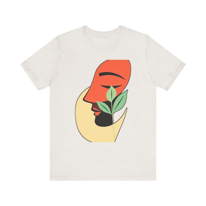 Abstract One Line Face Abstract Art T-Shirt, Abstract Art Tee, Modern Art Gift image 6