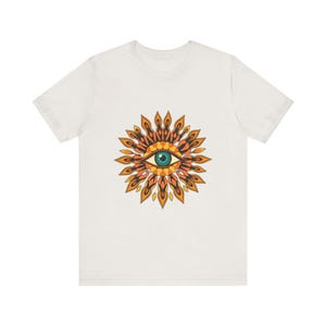 Psychedelic Eye Surrounded By Psychedelic 70s Retro T-Shirt, Psychedelic 70s Tee, Groovy Hippie Gift image 6