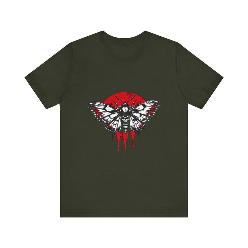 T-Shirt mit Mottenschädel-Flügeln im Grunge-Stil, trendiges Grunge-Shirt, alternatives Streetwear-Geschenk Bild 8