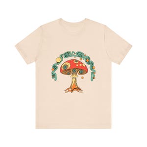 Psychedelisches 70er-Jahre-Retro-T-Shirt mit wirbelnden Pilzaugen, psychedelisches 70er-Jahre-T-Shirt, cooles Hippie-Geschenk Bild 5