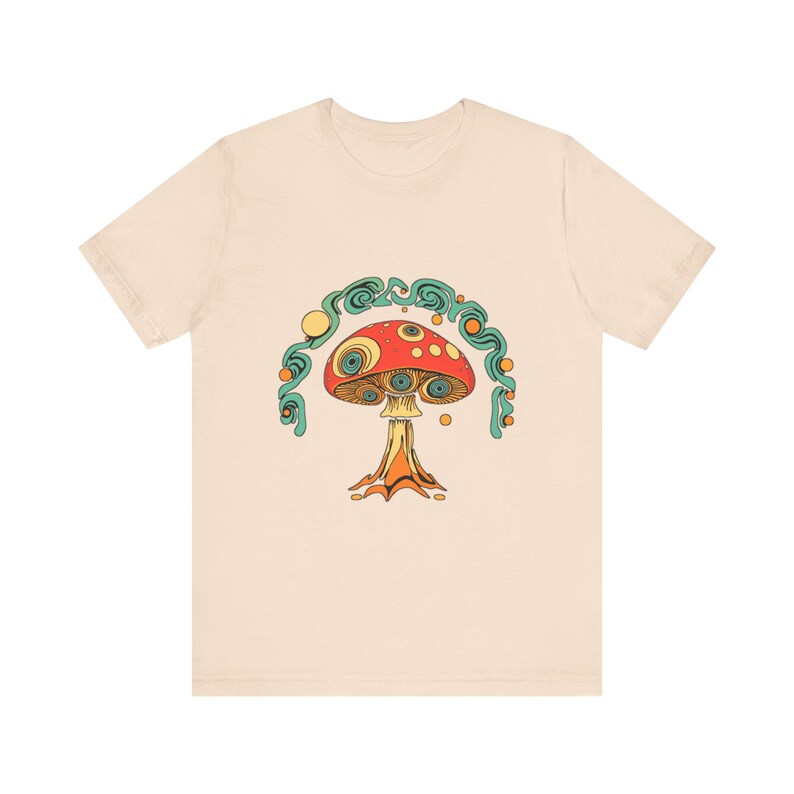 Psychedelisches 70er-Jahre-Retro-T-Shirt mit wirbelnden Pilzaugen, psychedelisches 70er-Jahre-T-Shirt, cooles Hippie-Geschenk Bild 5