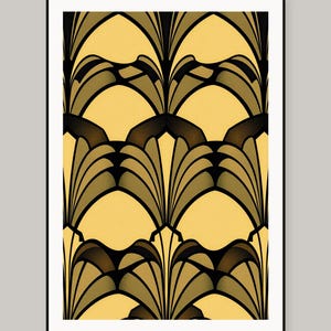 Art-déco-Wandbild mit geometrischem Muster zum Ausdrucken, digitaler Download, Sofort-Download-Druckset Bild 2