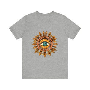 Psychedelic Eye Surrounded By Psychedelic 70s Retro T-Shirt, Psychedelic 70s Tee, Groovy Hippie Gift image 10