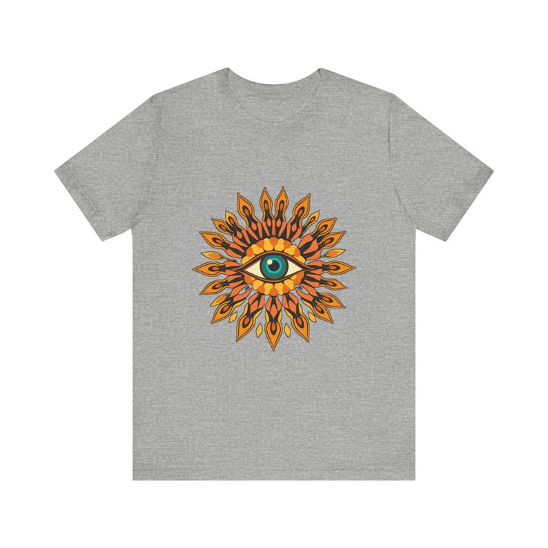 Psychedelic Eye Surrounded By Psychedelic 70s Retro T-Shirt, Psychedelic 70s Tee, Groovy Hippie Gift image 10