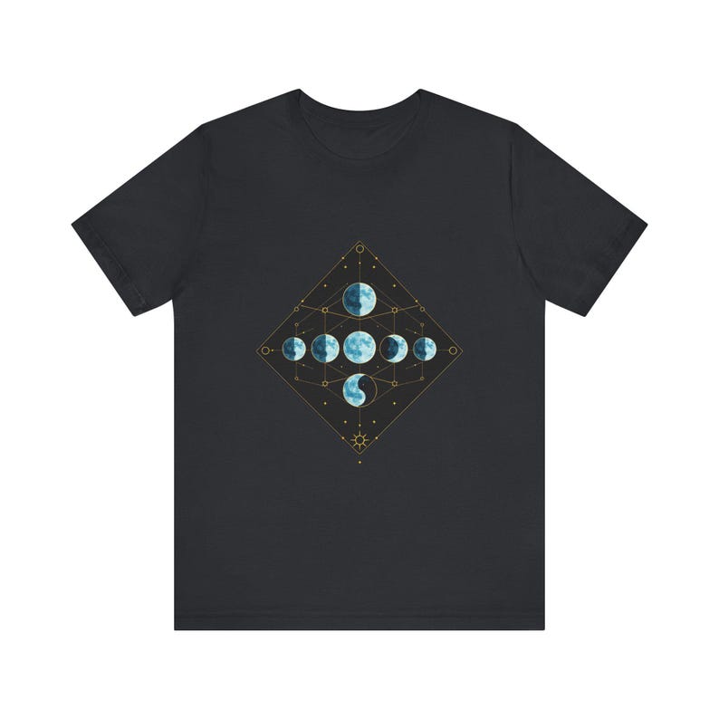 T-Shirt mit Mondphasen-Motiven, himmlisch-mystisches Geschenk Bild 4