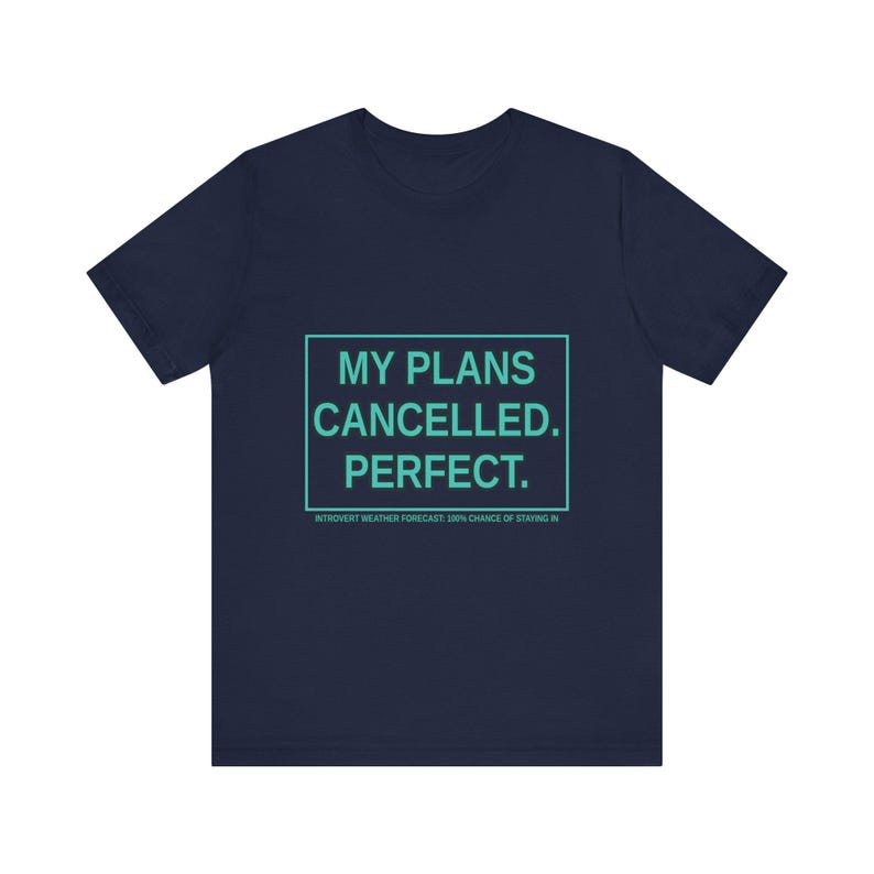 Rolig introvert t-shirt: Mina planer inställda, antisocial humor t-shirt bild 12
