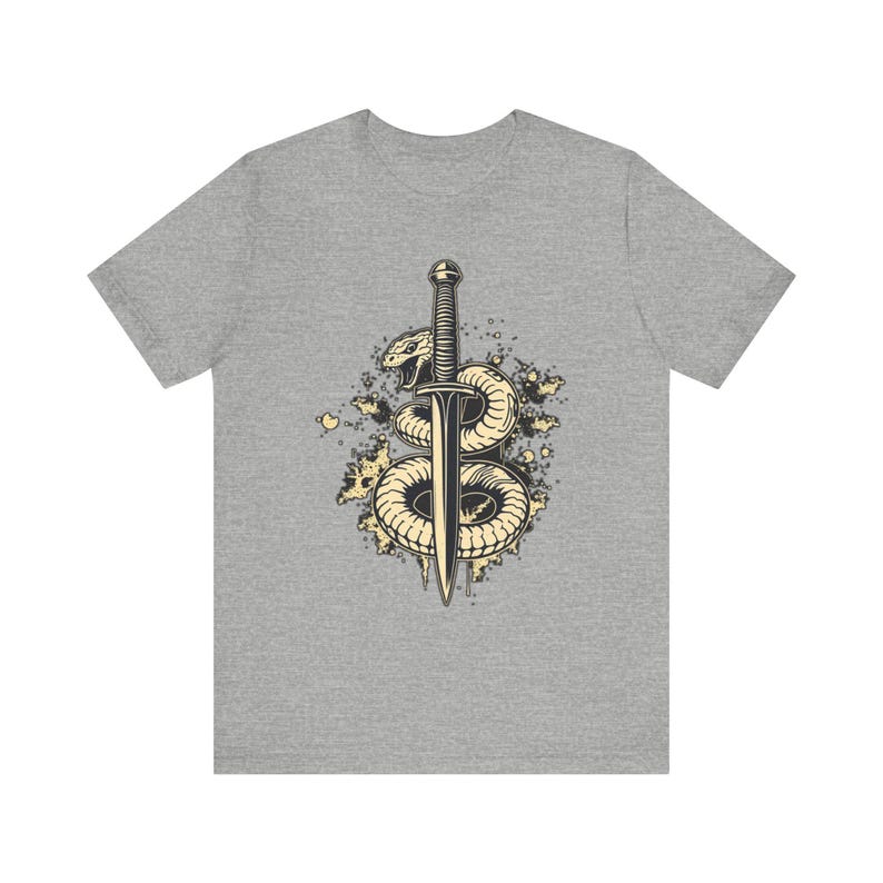 Orm lindad runt dolk Edgy Grunge T-shirt, Edgy Grunge Tee, Alt Streetwear-present bild 10