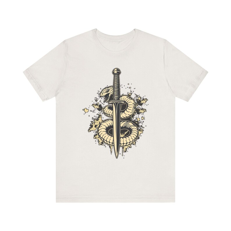 Orm lindad runt dolk Edgy Grunge T-shirt, Edgy Grunge Tee, Alt Streetwear-present bild 6